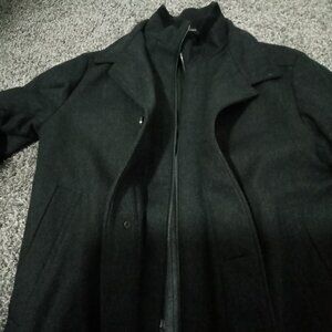 Men's Hugo Boss Charcoal Grey Coat - Size Medium